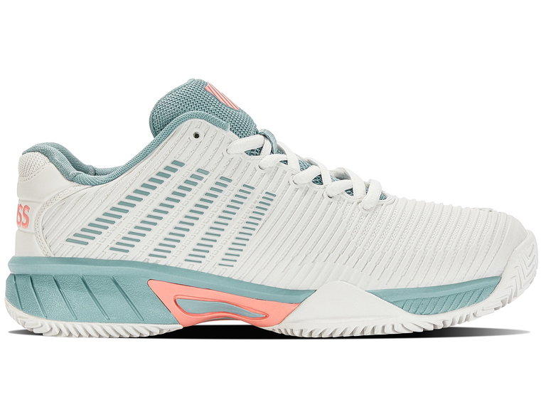 KSwiss Tennis Shoes Hypercourt Express 2 Clay/Sand Court White/Aqua Blue Kids